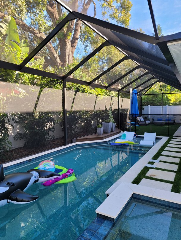 pool with floaty by pool