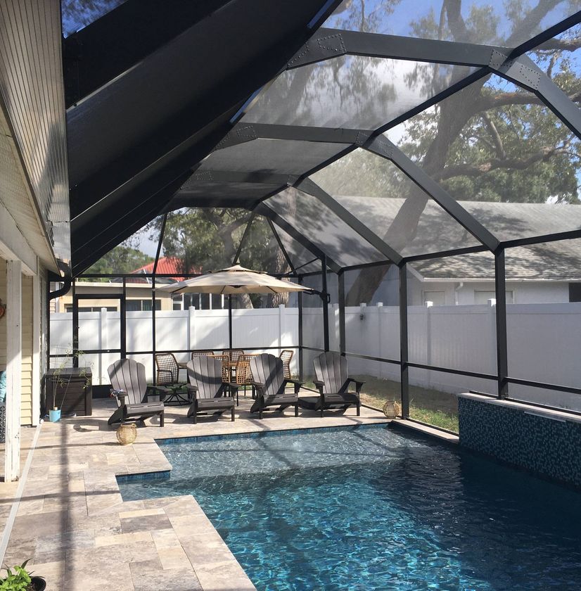 Pool cage installation