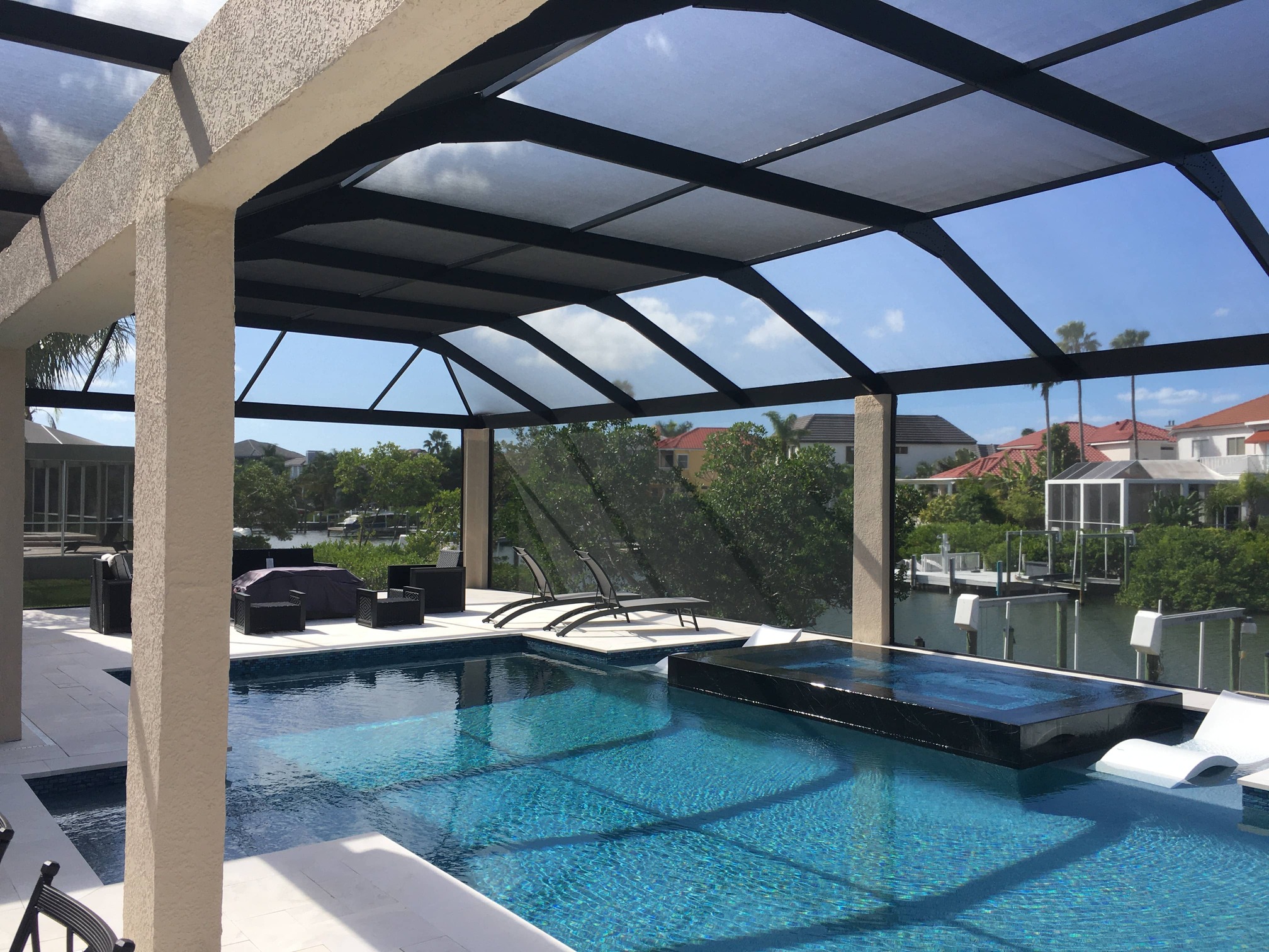Screened patio in Florida home